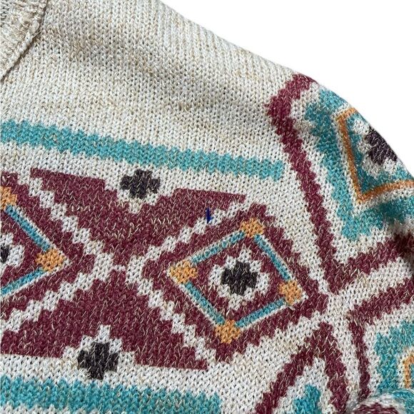 SCULLY Aztec Patterned Knit Sweater Size Small - Picture 3 of 7